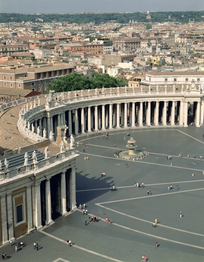 View of the Piazza, Designed by Gian Lorenzo Bernini by Bernini Algardi A. and Bitonto